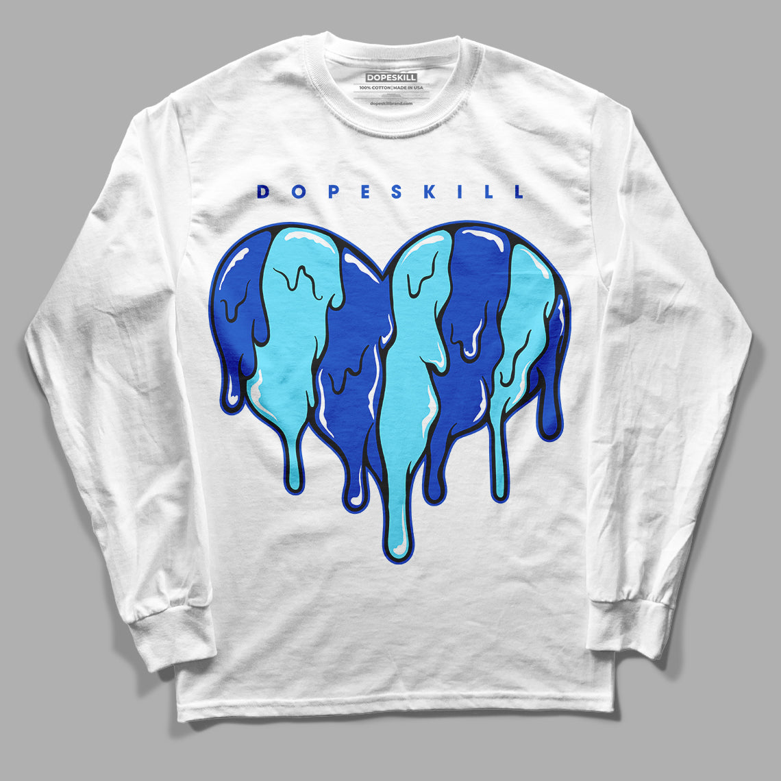 SB Dunk Argon DopeSkill Long Sleeve T-Shirt Slime Drip Heart Graphic