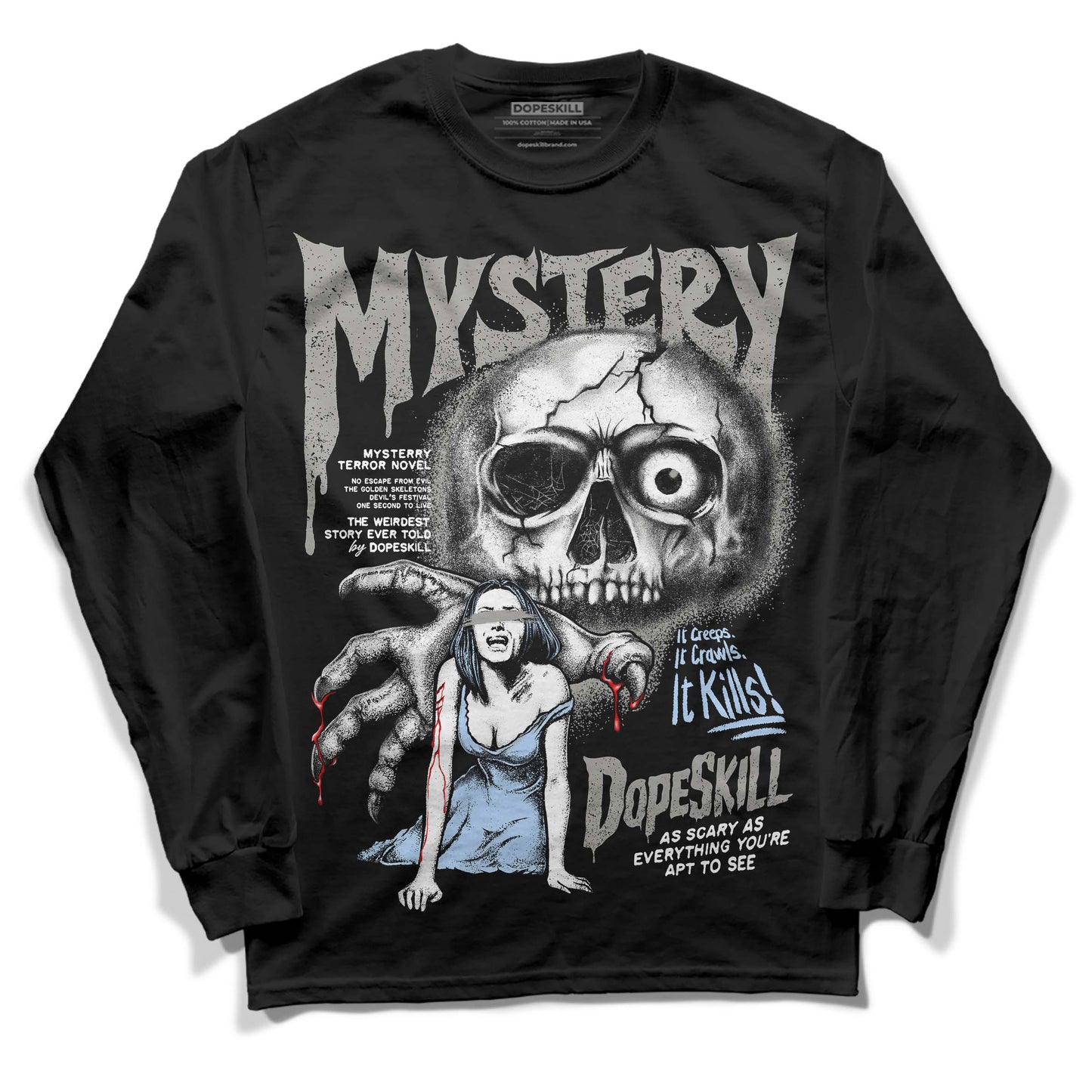Cool Grey 6s DopeSkill Long Sleeve T-Shirt Mystery Ghostly Grasp Graphic