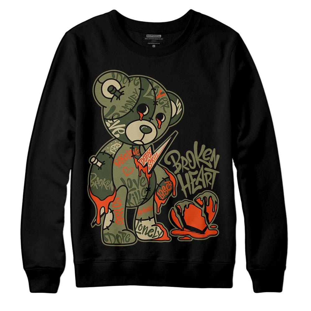 Olive Collection DopeSkill Sweatshirt Broken Heart Graphic