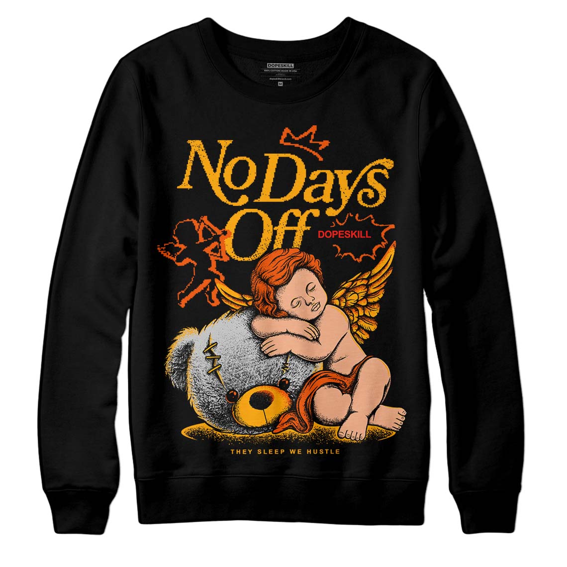 Black Taxi 12s DopeSkill Sweatshirt New No Days Off Graphic