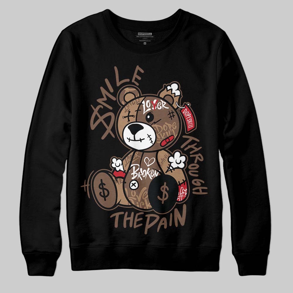 Olive 9s DopeSkill Sweatshirt Smile Through The Pain Graphic