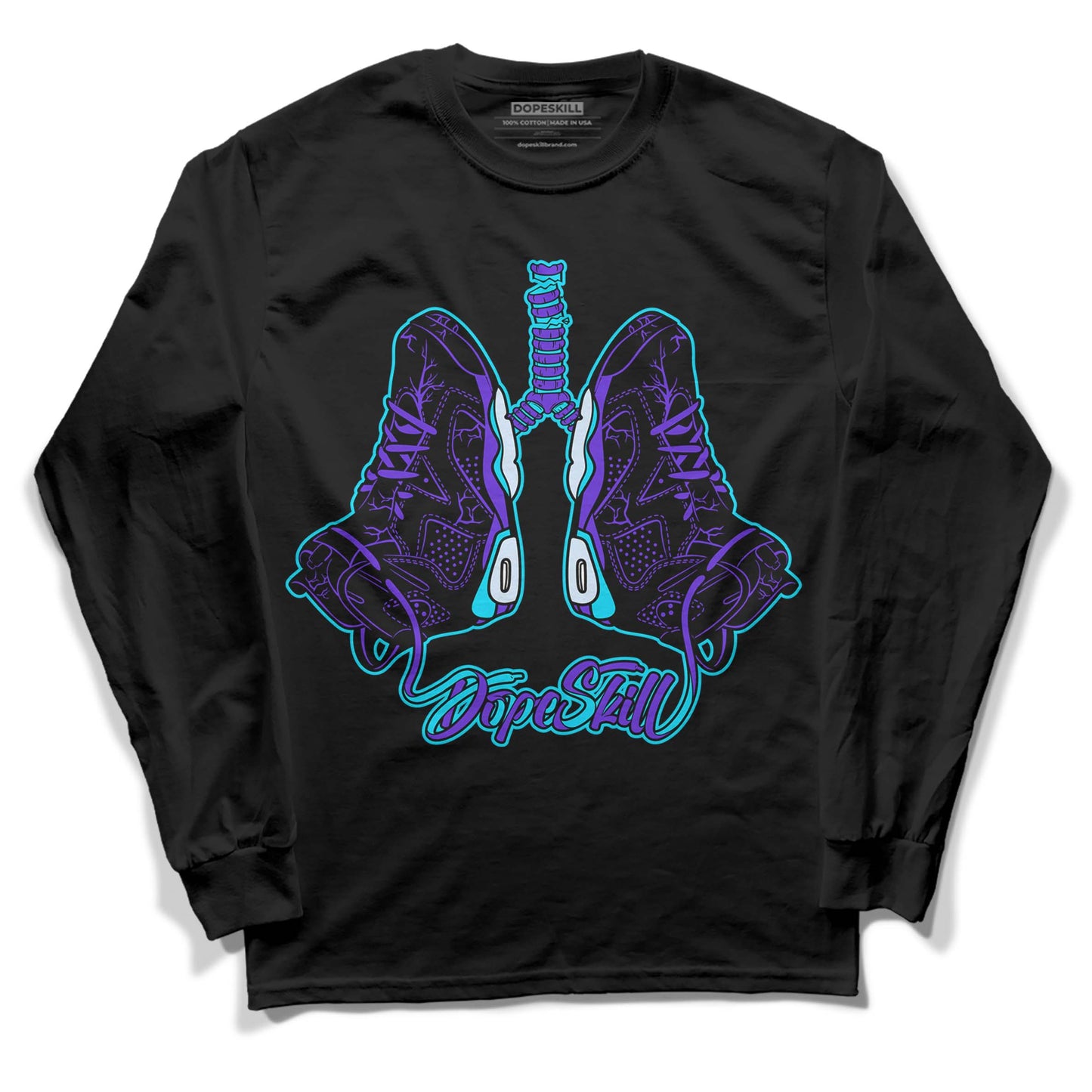 Aqua 6s DopeSkill Long Sleeve T-Shirt Breathe Graphic