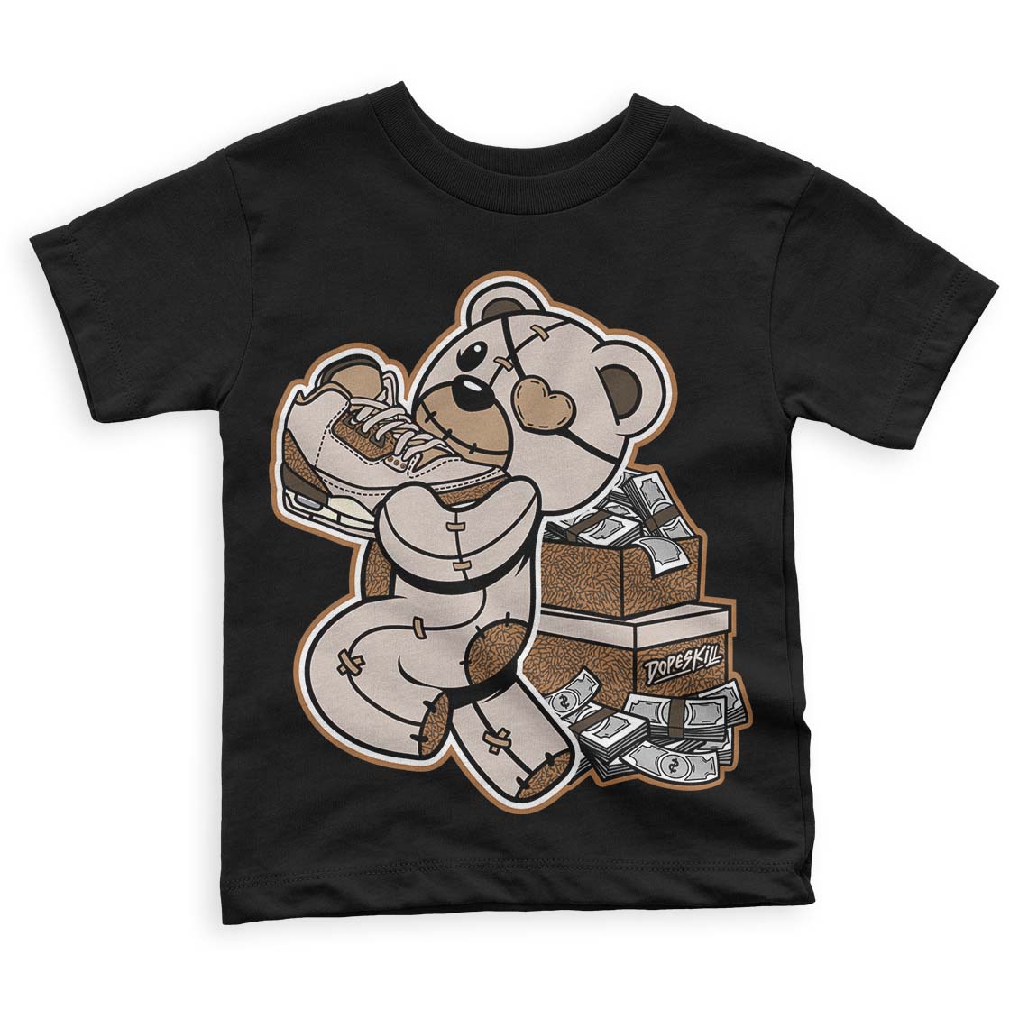 Palomino 3s DopeSkill Toddler Kids T-shirt Bear Steals Sneaker Graphic