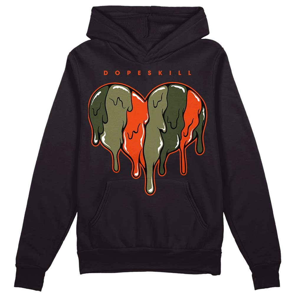 Olive Collection DopeSkill Hoodie Sweatshirt Slime Drip Heart Graphic