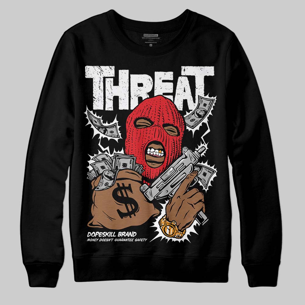 Black and White Collection DopeSkill Sweatshirt Under Threat Graphic