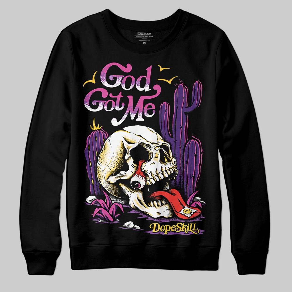 Field Purple 12s DopeSkill Sweatshirt God Got Me Graphic