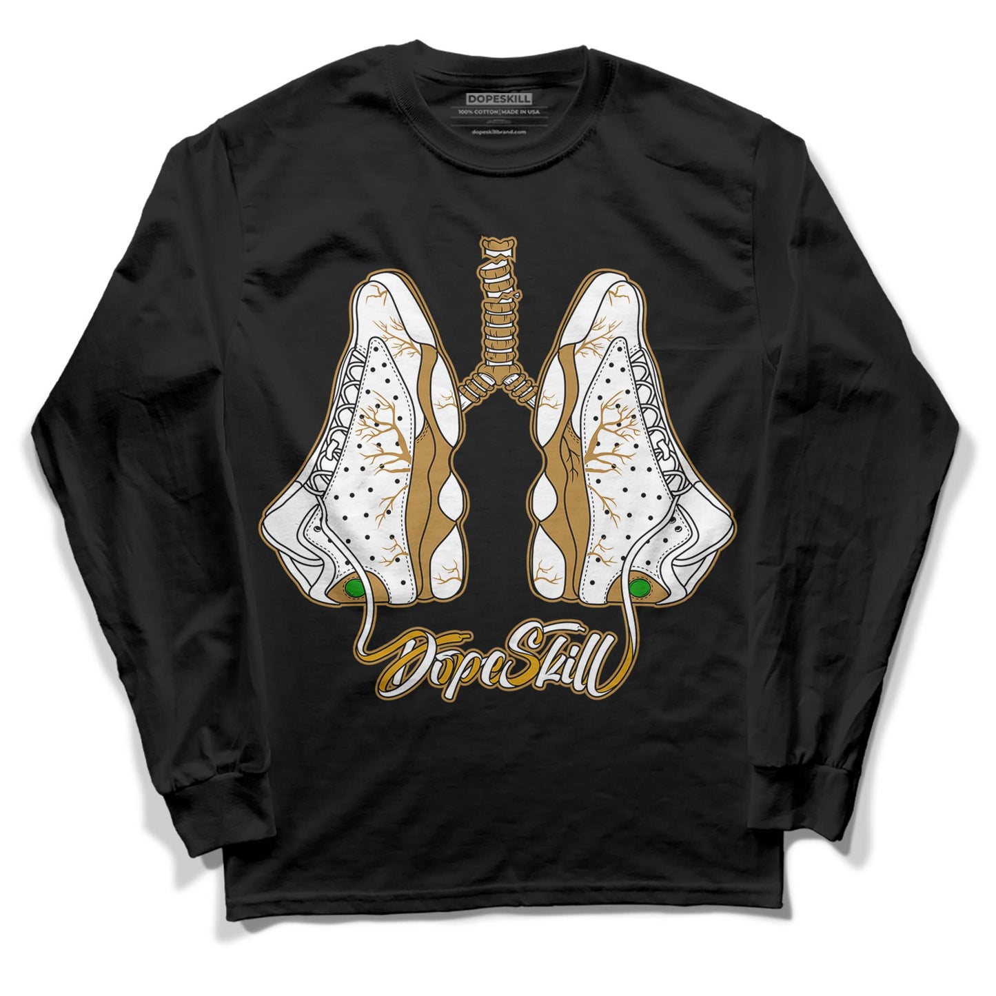 Wheat 13s DopeSkill Long Sleeve T-Shirt Breathe Graphic