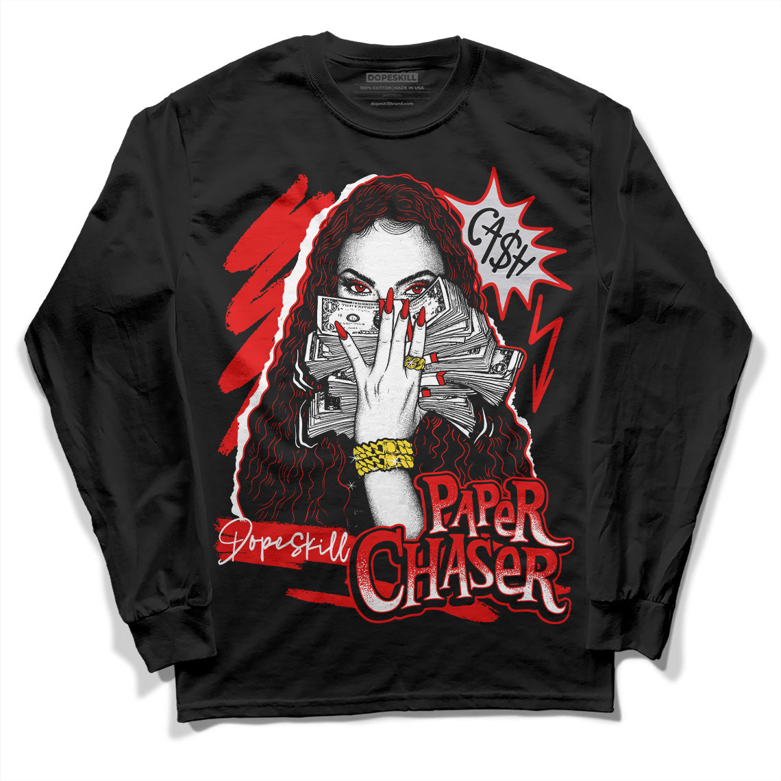 Red Cement 4S DopeSkill Long Sleeve T-Shirt NPC Graphic