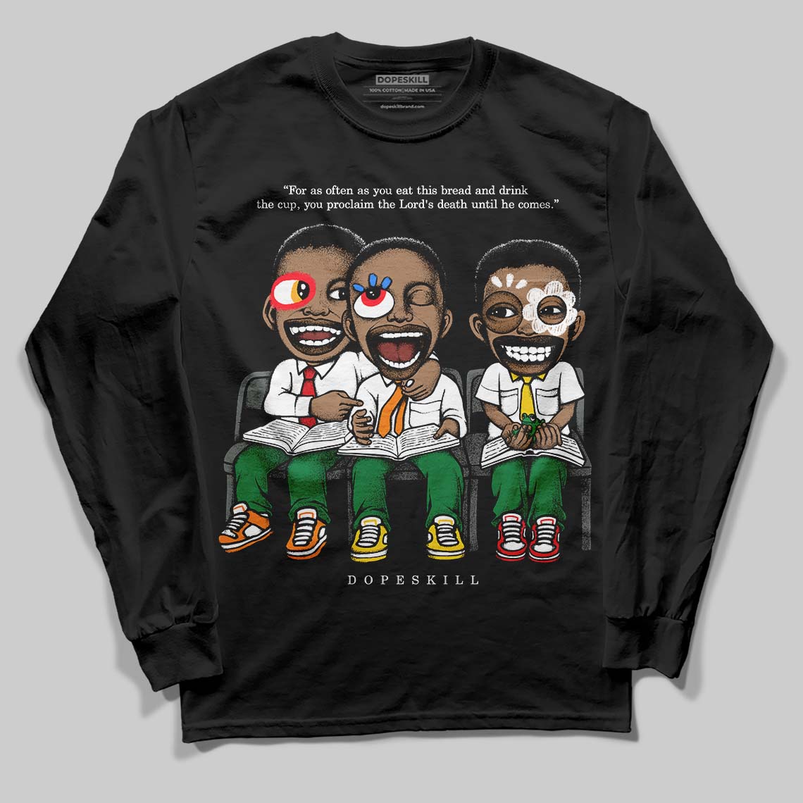 Lucky Green 5s DopeSkill Long Sleeve T-Shirt First Sunday Graphic