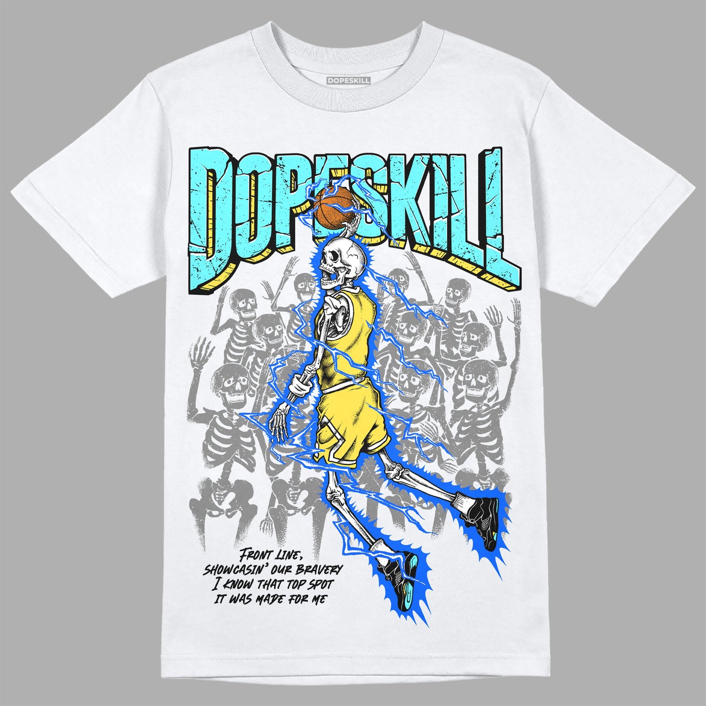 Aqua 5s DopeSkill T-Shirt Thunder Dunk Graphic