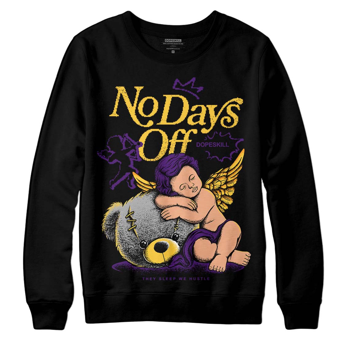 Field Purple 12s DopeSkill Sweatshirt New No Days Off Graphic