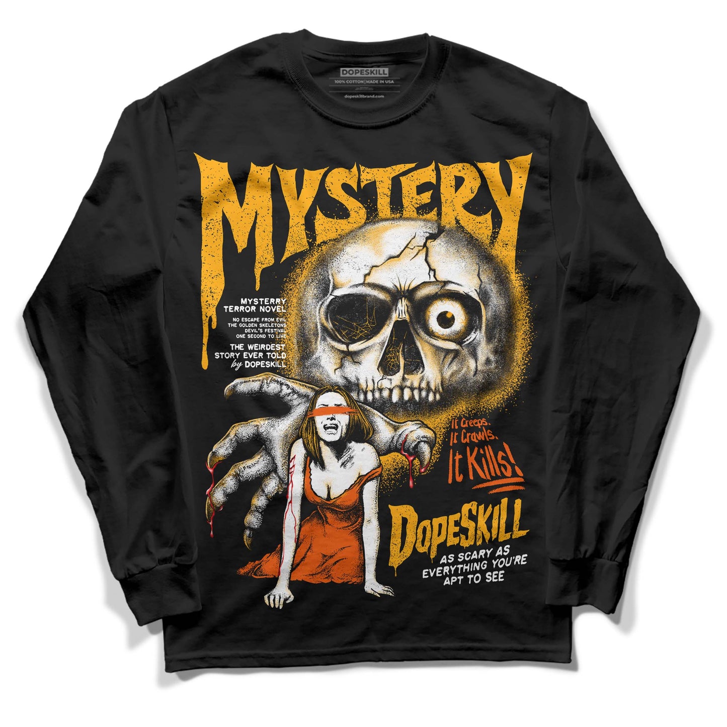 Black Taxi 12s DopeSkill Long Sleeve T-Shirt Mystery Ghostly Grasp Graphic
