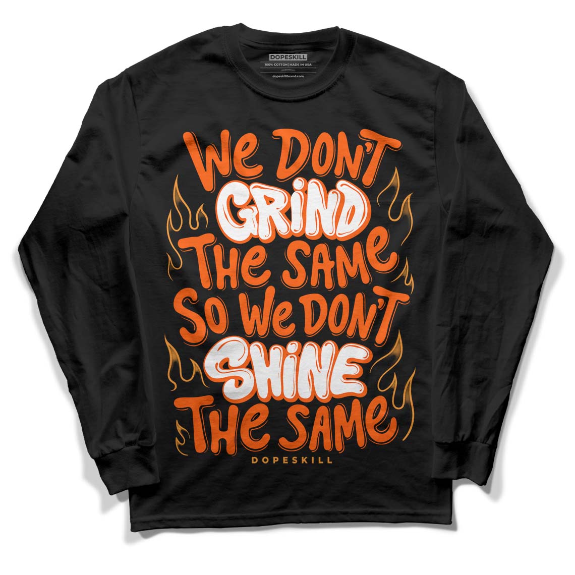 Brilliant Orange 12s DopeSkill Long Sleeve T-Shirt Grind Shine Graphic