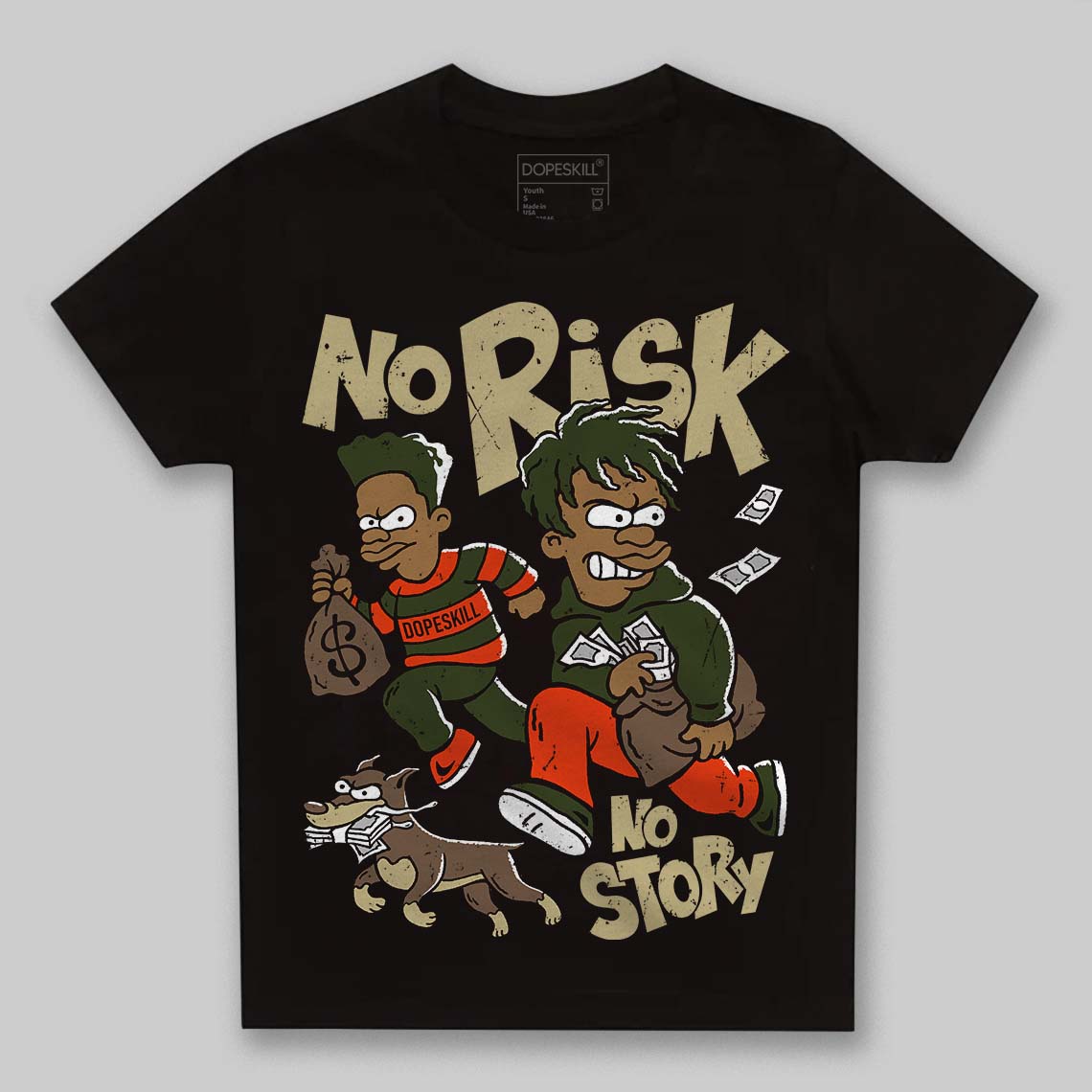 Olive Collection DopeSkill Toddler Kids T-shirt No Risk No Story Graphic