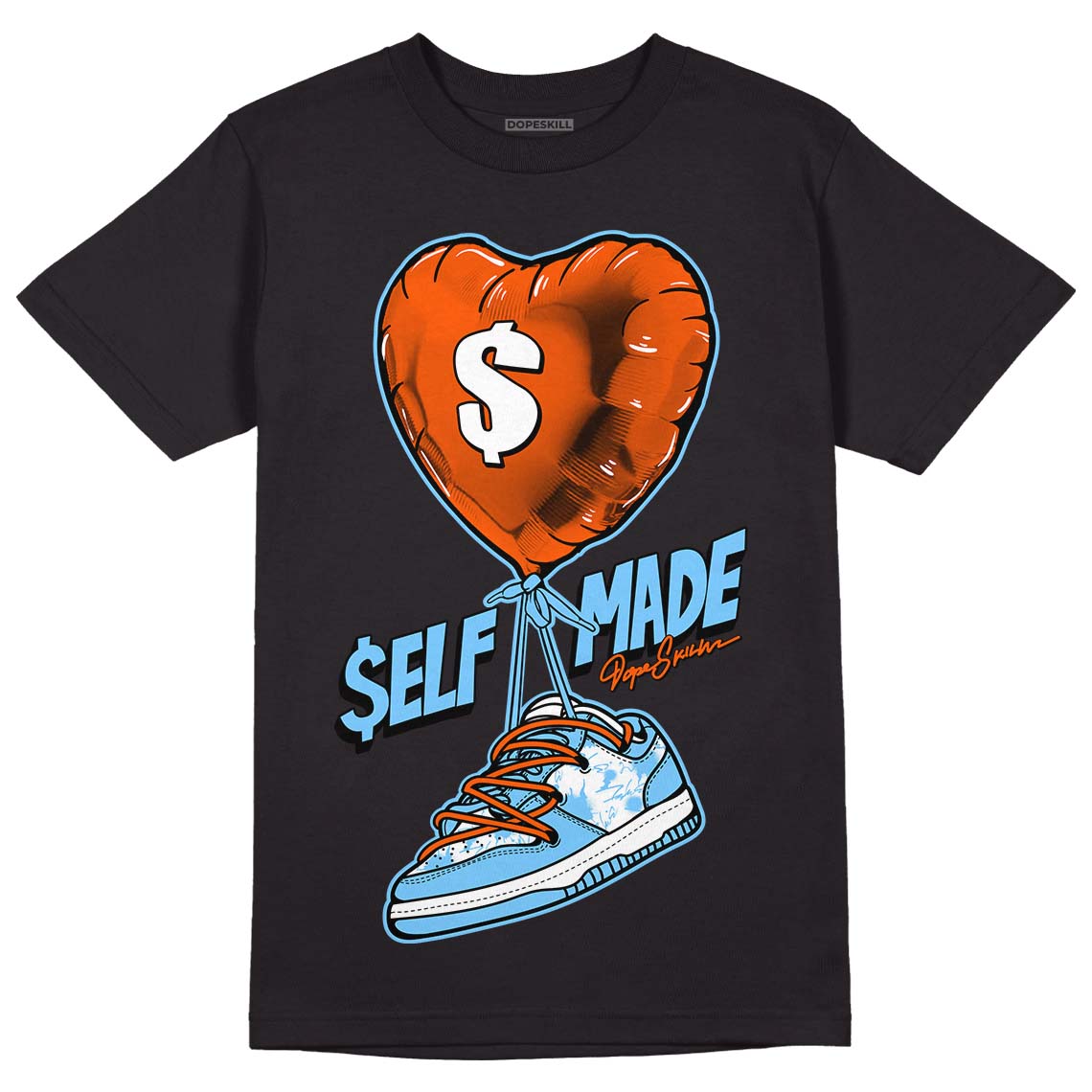 Dunk Low Futura University Blue DopeSkill T-Shirt Self Made Graphic