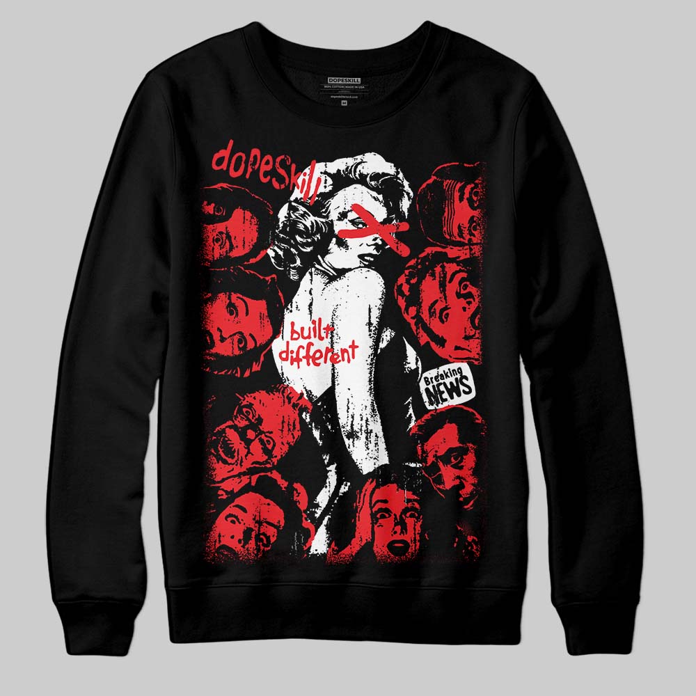 Cherry 11s DopeSkill Sweatshirt Built Different Graphic