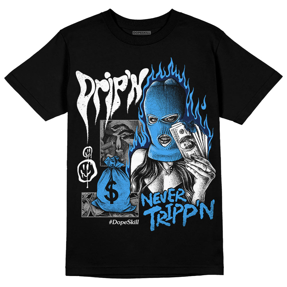 AJ Spizike White Obsidian DopeSkill T-Shirt Drip'n Never Tripp'n Graphic