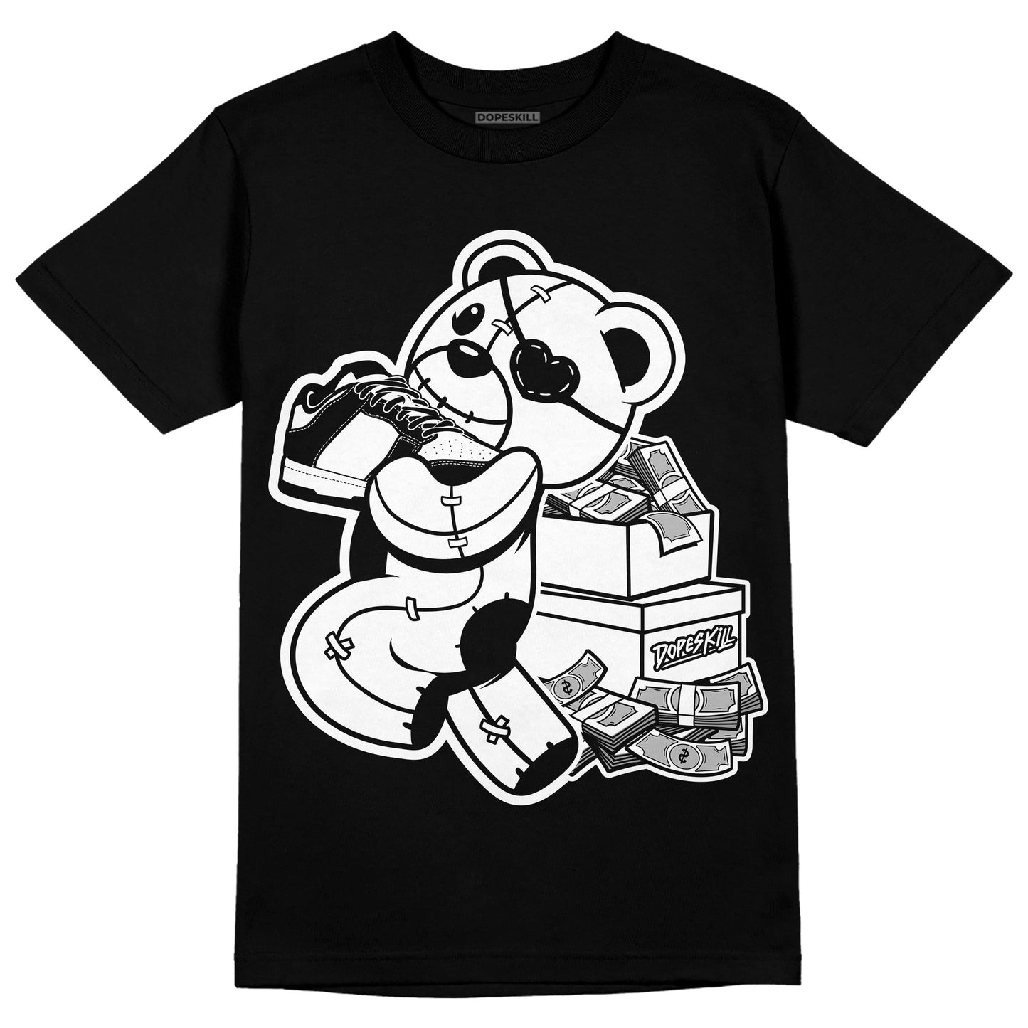 Dunk Low Panda White Black DopeSkill T-Shirt Bear Steals Sneaker Graphic