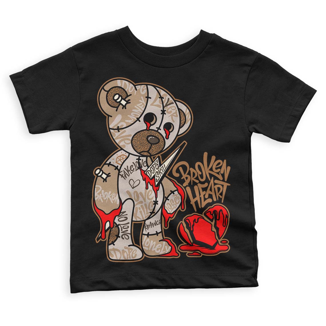 Palomino 3s DopeSkill Toddler Kids T-shirt Broken Heart Graphic