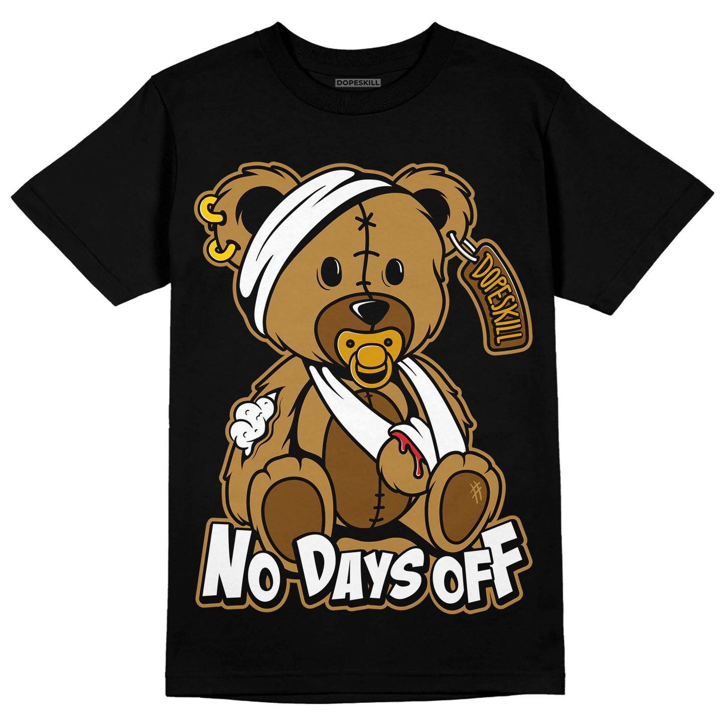 Wheat 13s DopeSkill T-Shirt Hurt Bear Graphic