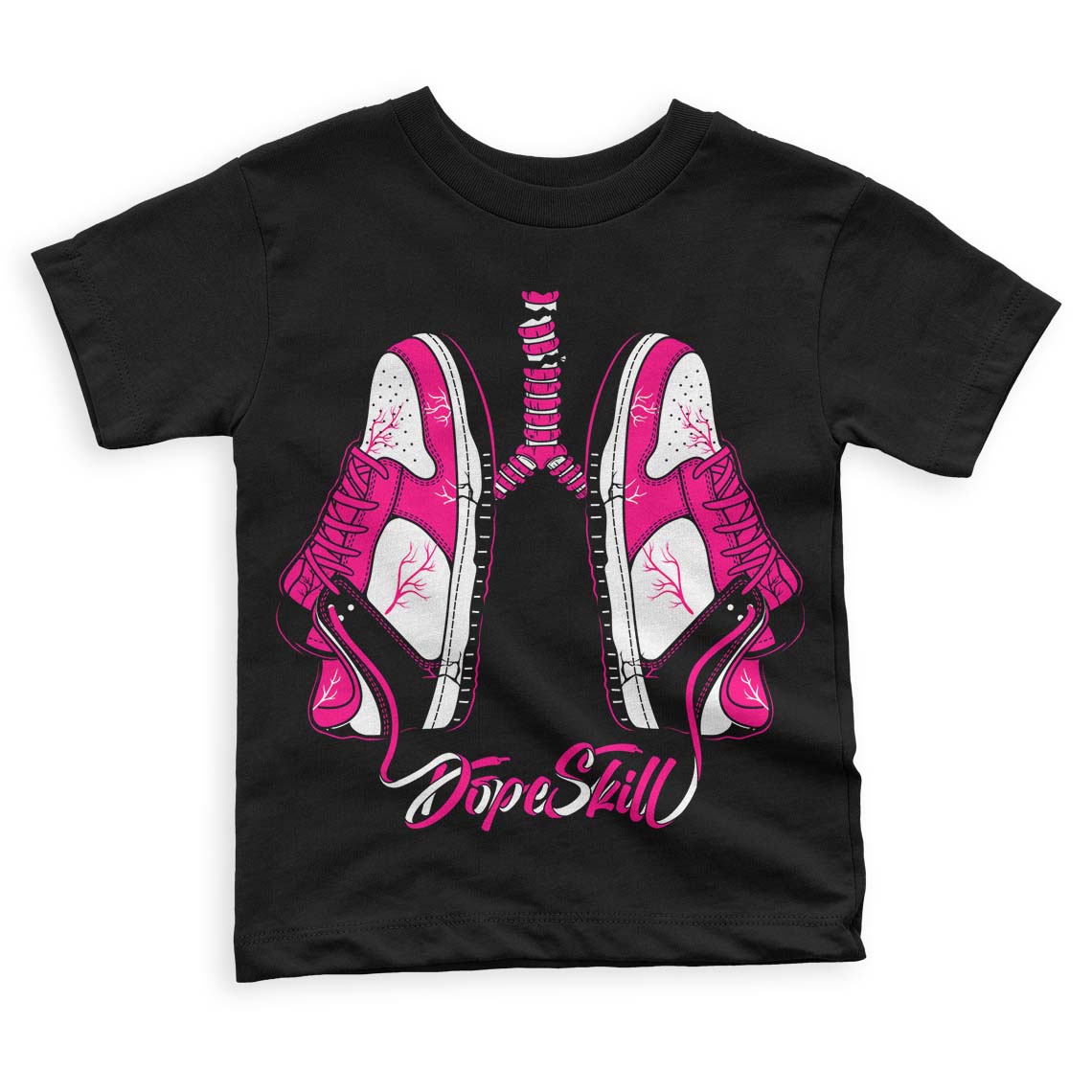 Fierce Pink 1s DopeSkill Toddler Kids T-shirt Breathe Graphic