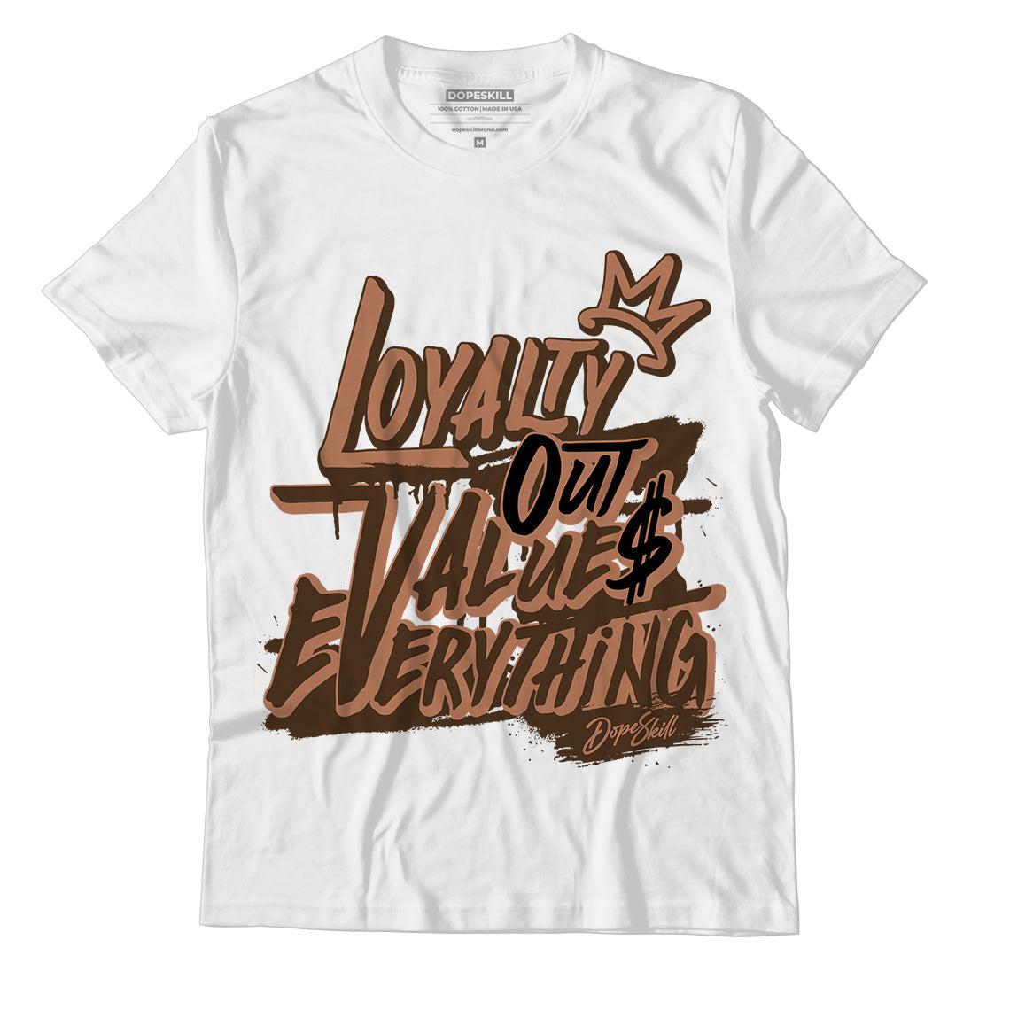 AJ 1 Mid Dark Chocolate DopeSkill T-Shirt LOVE Graphic