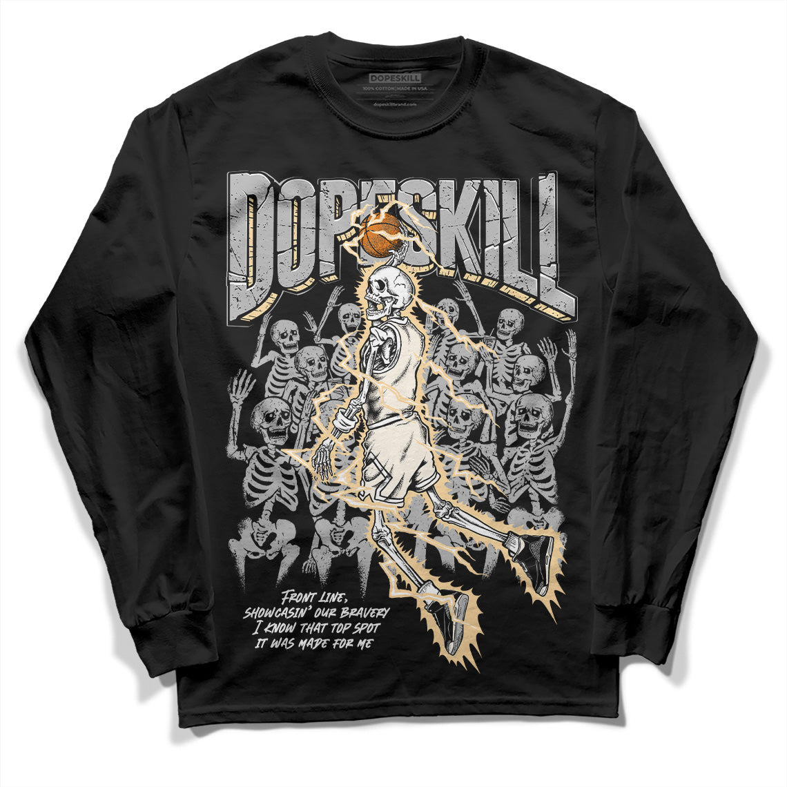 Off Noir 3s DopeSkill Long Sleeve T-Shirt Thunder Dunk Graphic