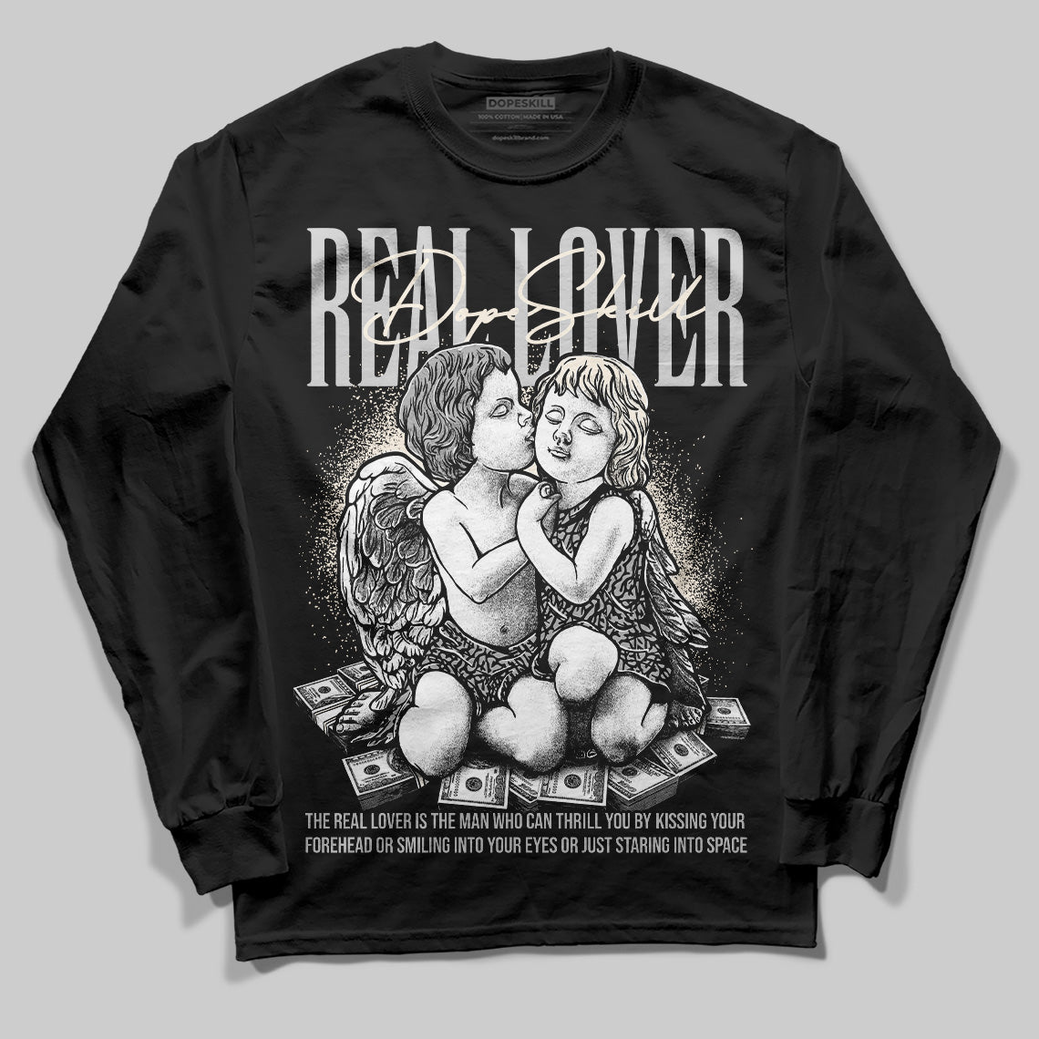 Off Noir 3s DopeSkill Long Sleeve T-Shirt Real Lover Graphic