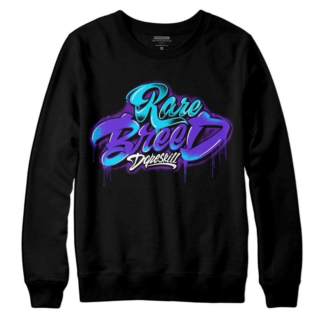 Aqua 6s DopeSkill Sweatshirt Rare Breed Type Graphic
