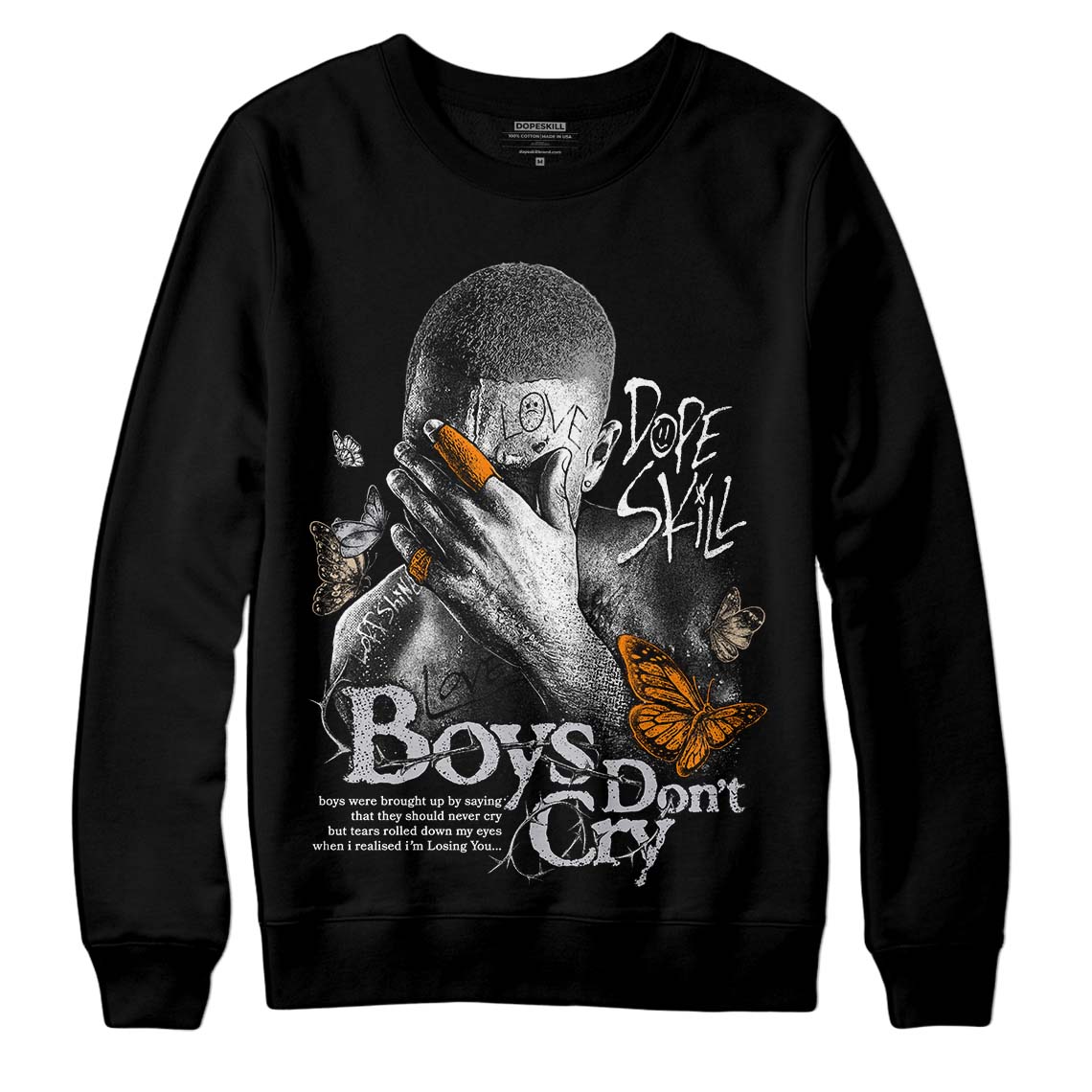 Grey Collection DopeSkill Sweatshirt Boys Don't Cry Graphic