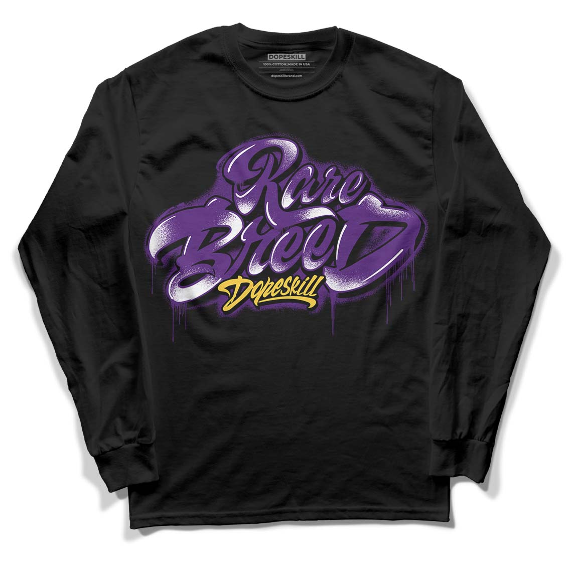 Field Purple 12s DopeSkill Long Sleeve T-Shirt Rare Breed Type Graphic
