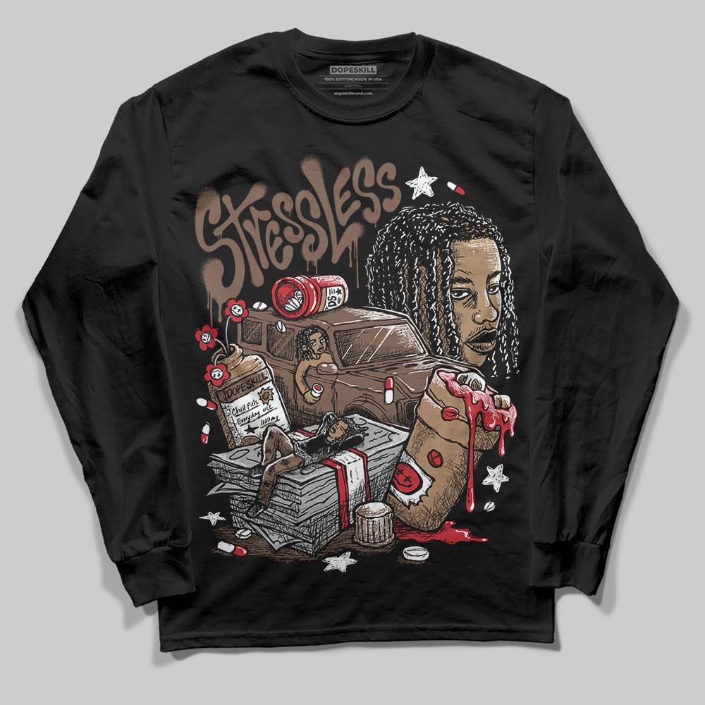 Olive 9s DopeSkill Long Sleeve T-Shirt Stressless Graphic
