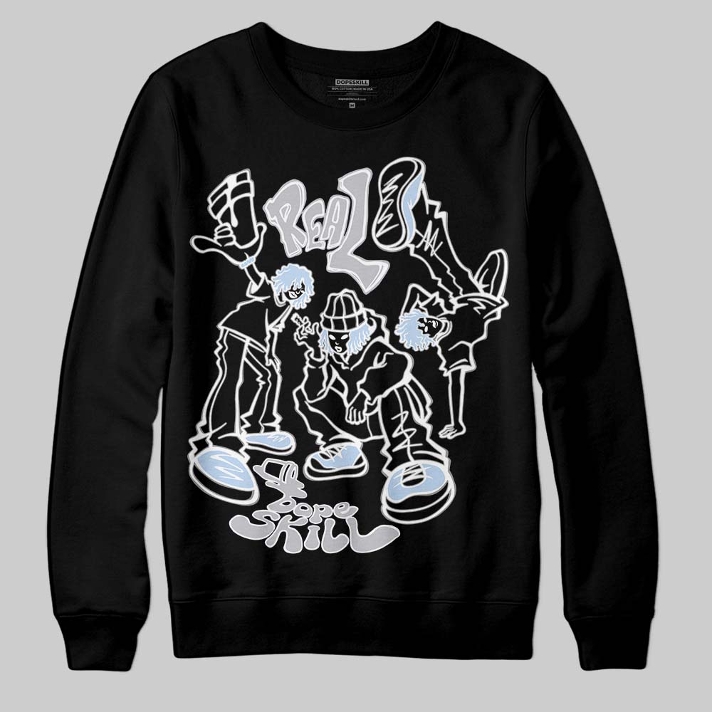 Black Metallic Reimagined 5s DopeSkill Sweatshirt Real Y2K Players Graphic