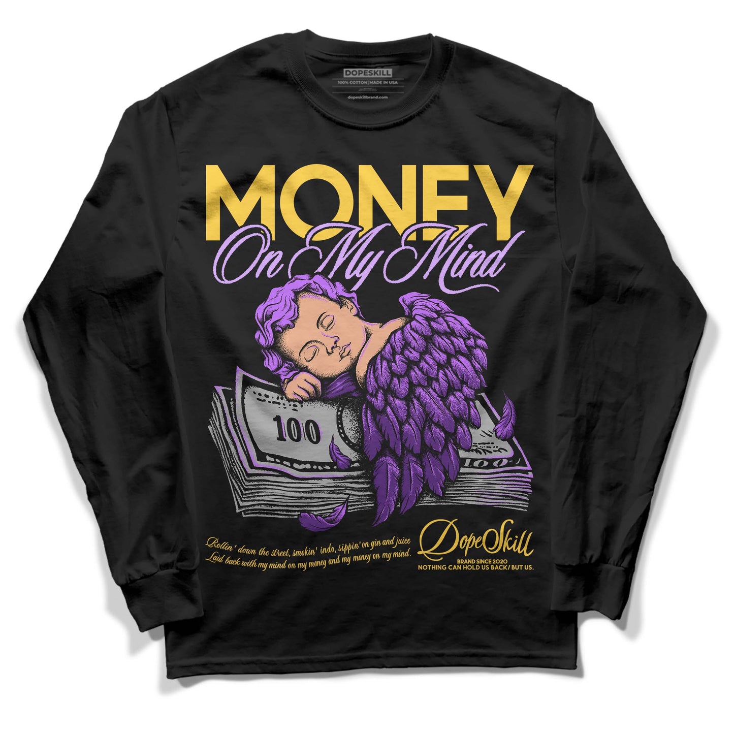 Field Purple 12s DopeSkill Long Sleeve T-Shirt MOMM Graphic