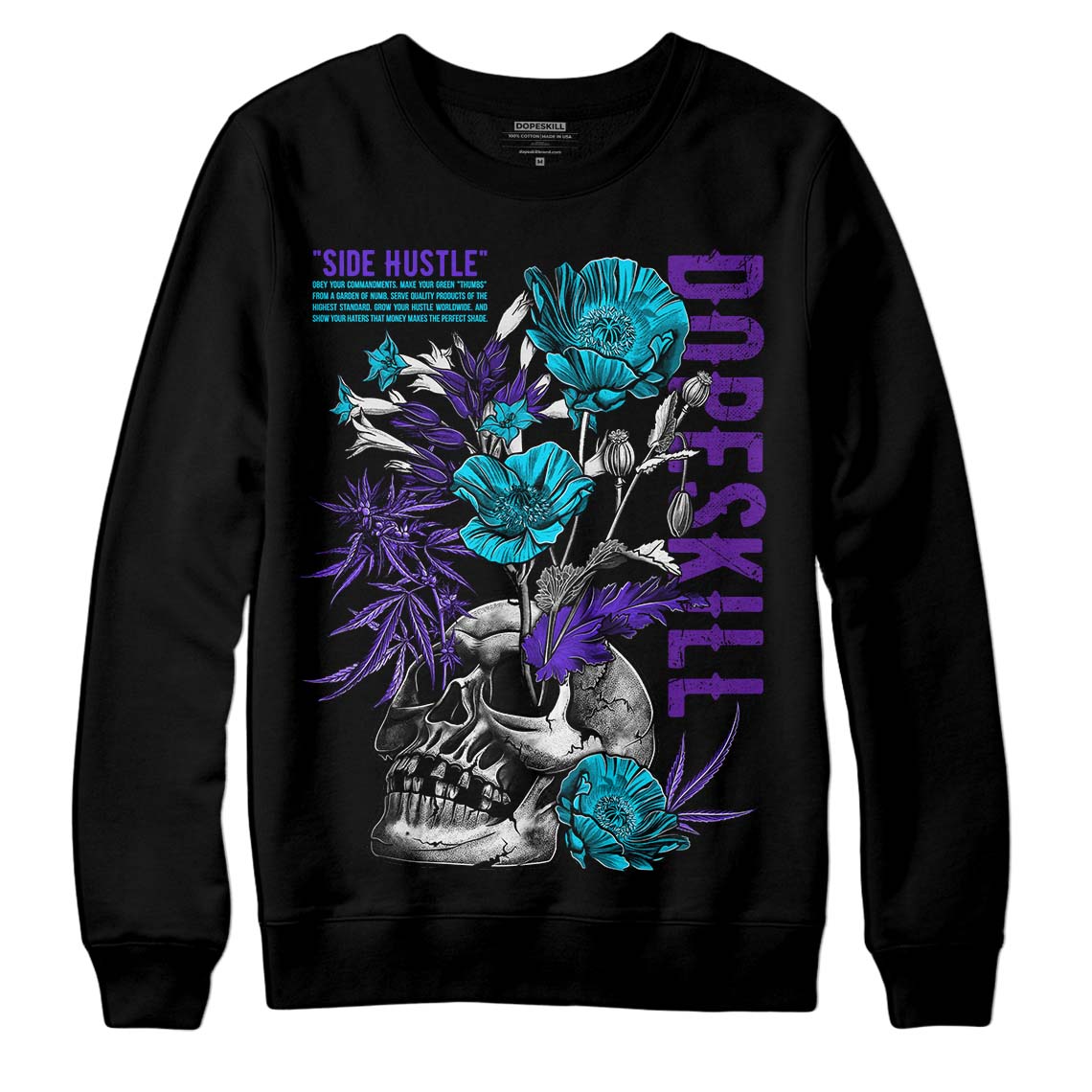 Aqua 6s DopeSkill Sweatshirt Side Hustle Graphic