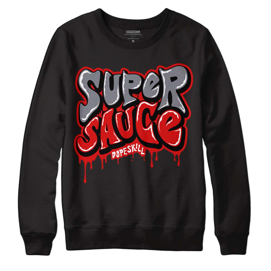 Gym Red 9s DopeSkill Sweatshirt Super Sauce Graphic