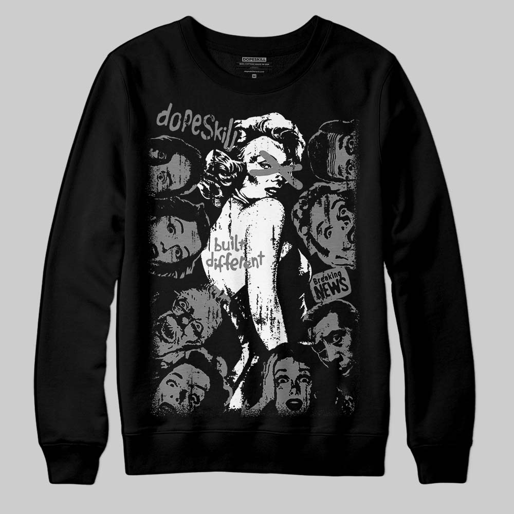 Grey Collection DopeSkill Sweatshirt Built Different Graphic