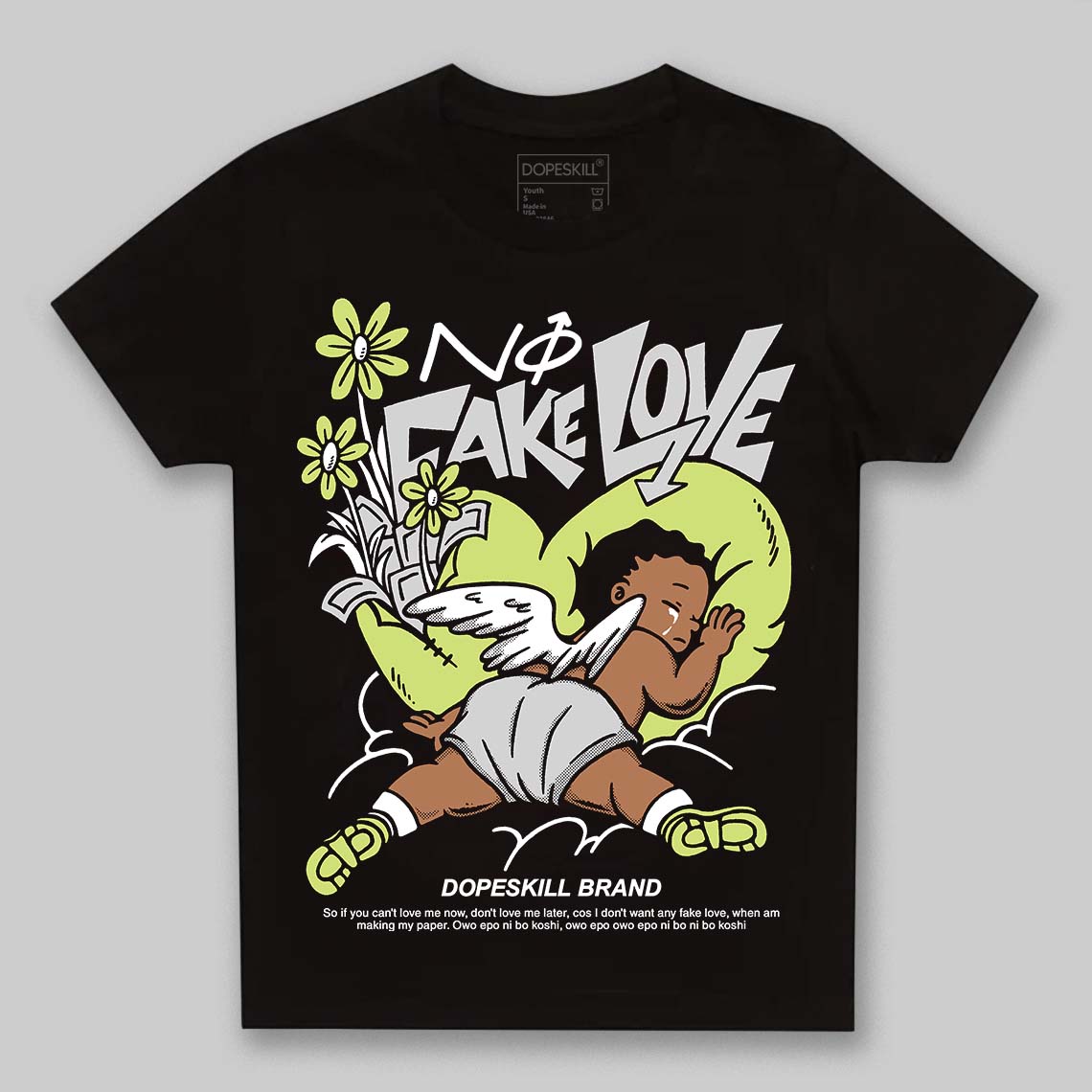Light Lemon Twist 4s DopeSkill Toddler Kids T-shirt No Fake Love Graphic