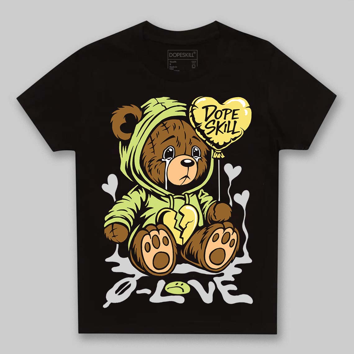 Light Lemon Twist 4s DopeSkill Toddler Kids T-shirt Broken Bear Graphic