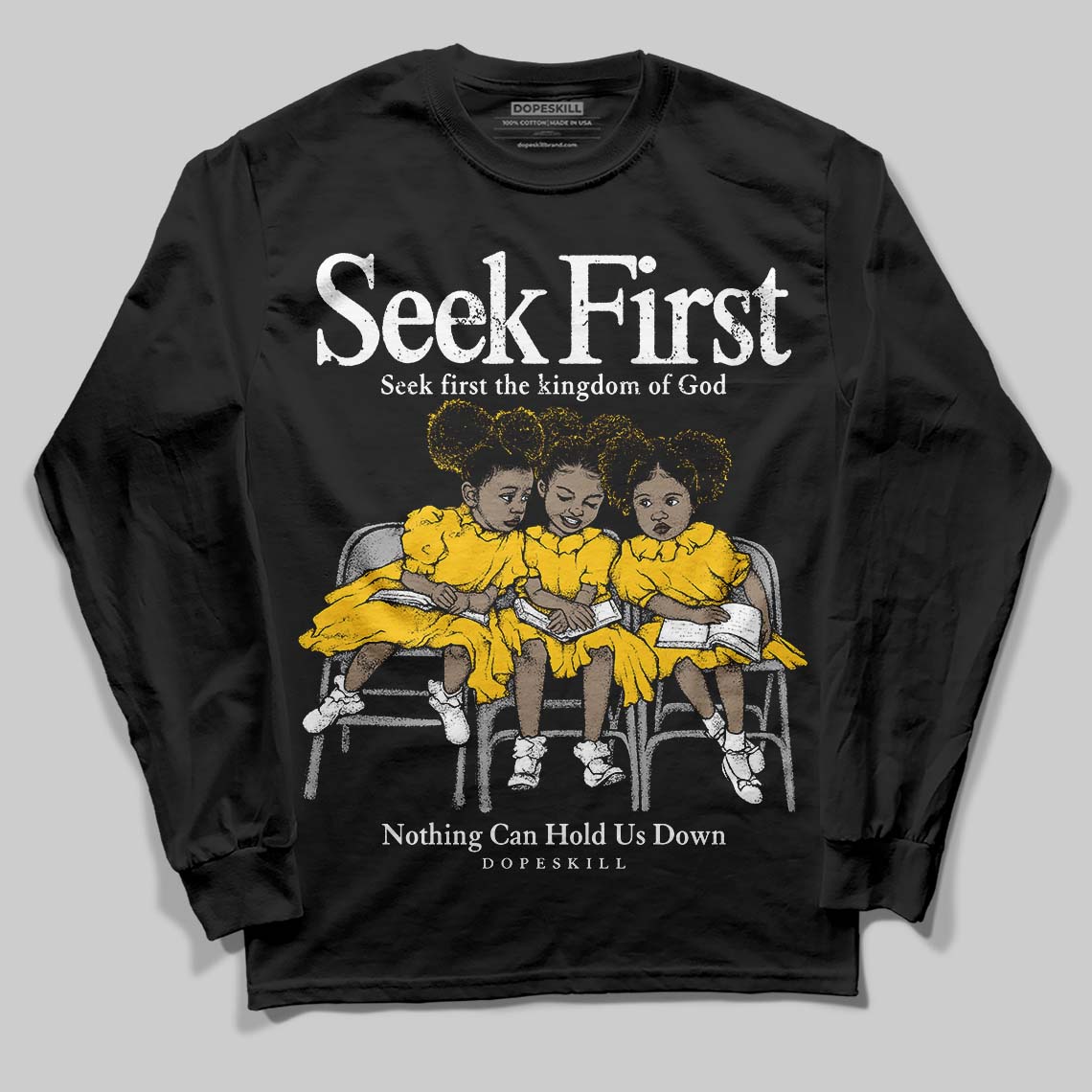 Yellow Collection DopeSkill Long Sleeve T-Shirt New Seek First Graphic