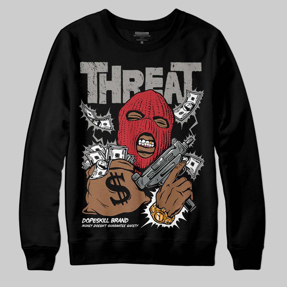 Cool Grey 9s DopeSkill Sweatshirt Under Threat Graphic