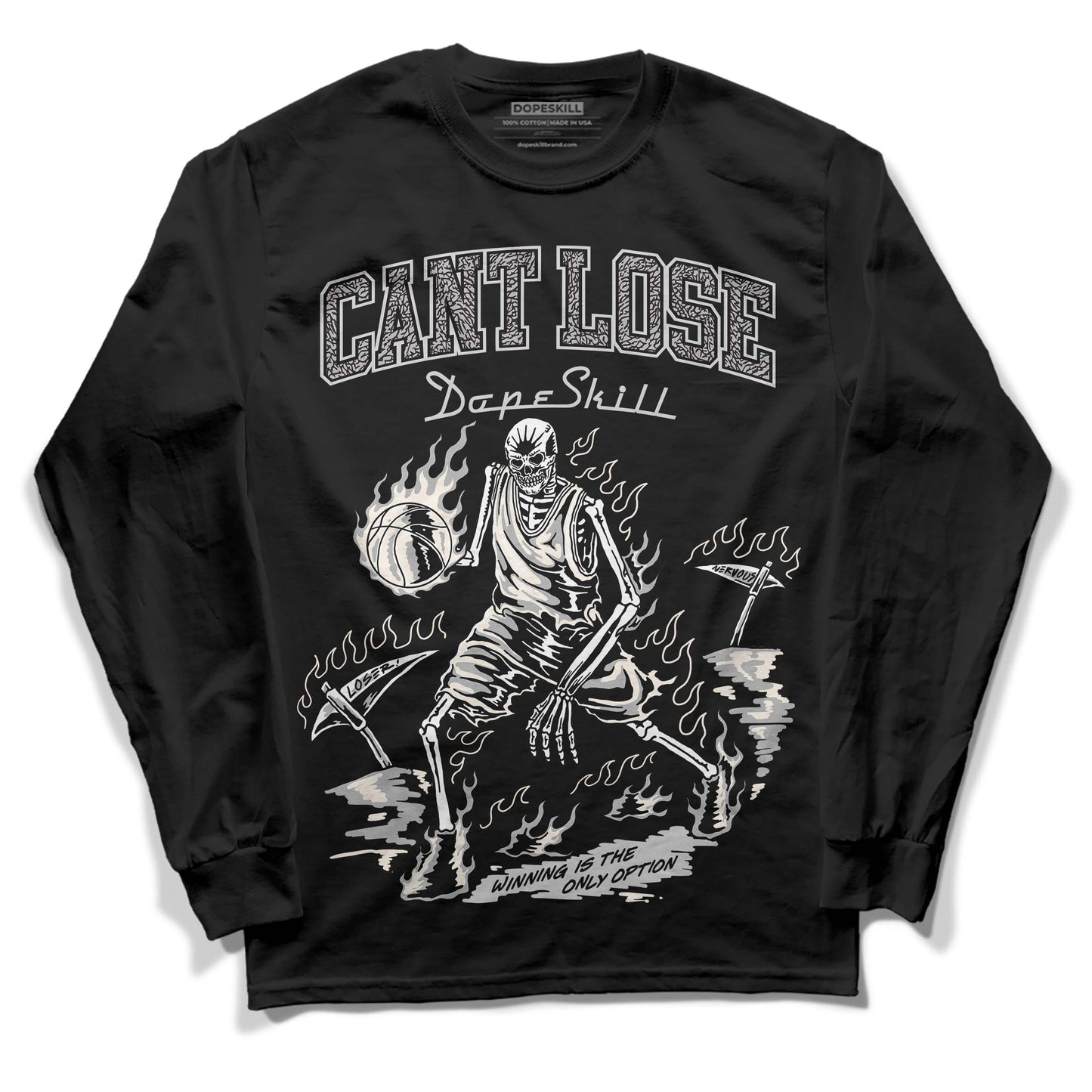 Off Noir 3s DopeSkill Long Sleeve T-Shirt Cant Lose Graphic