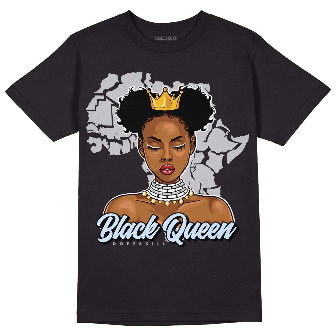 Cement Grey 11s DopeSkill T-Shirt Black Queen Graphic