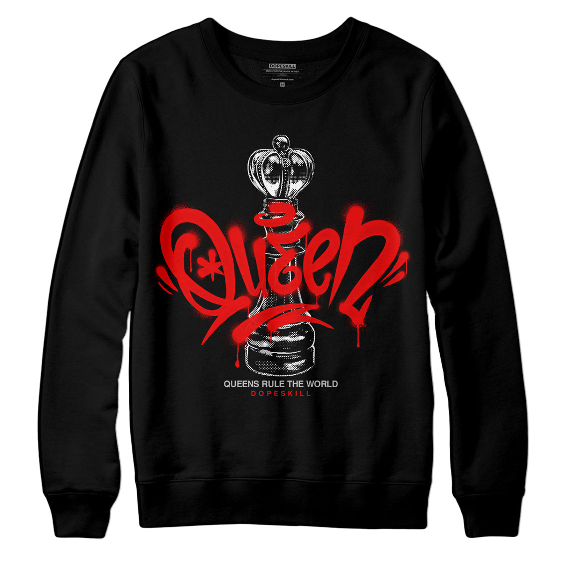 Cherry 12s DopeSkill Sweatshirt Queen Chess Graphic