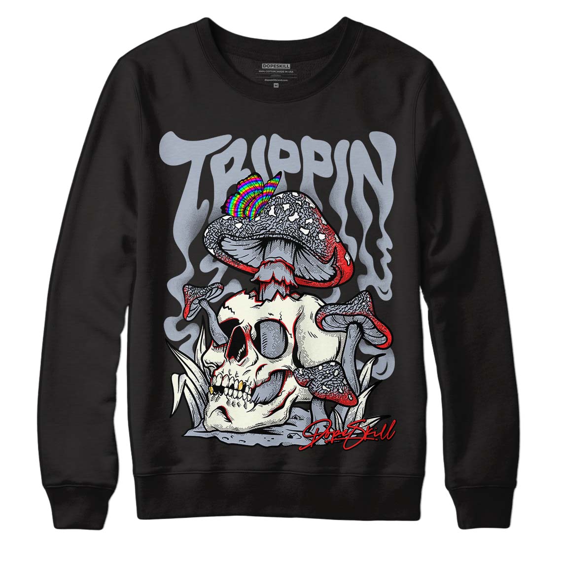White Cement Reimagined 3s DopeSkill Sweatshirt Trippin Graphic