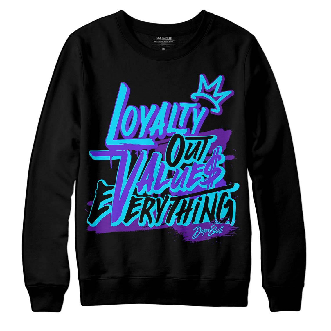 Aqua 6s DopeSkill Sweatshirt LOVE Graphic
