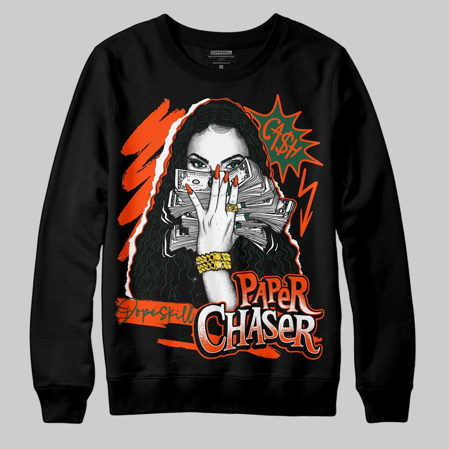 Dunk Low Team Dark Green Orange DopeSkill Sweatshirt NPC Graphic