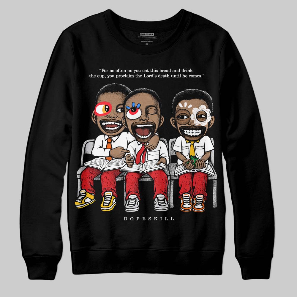 Red Cement 4s DopeSkill Sweatshirt First Sunday Graphic