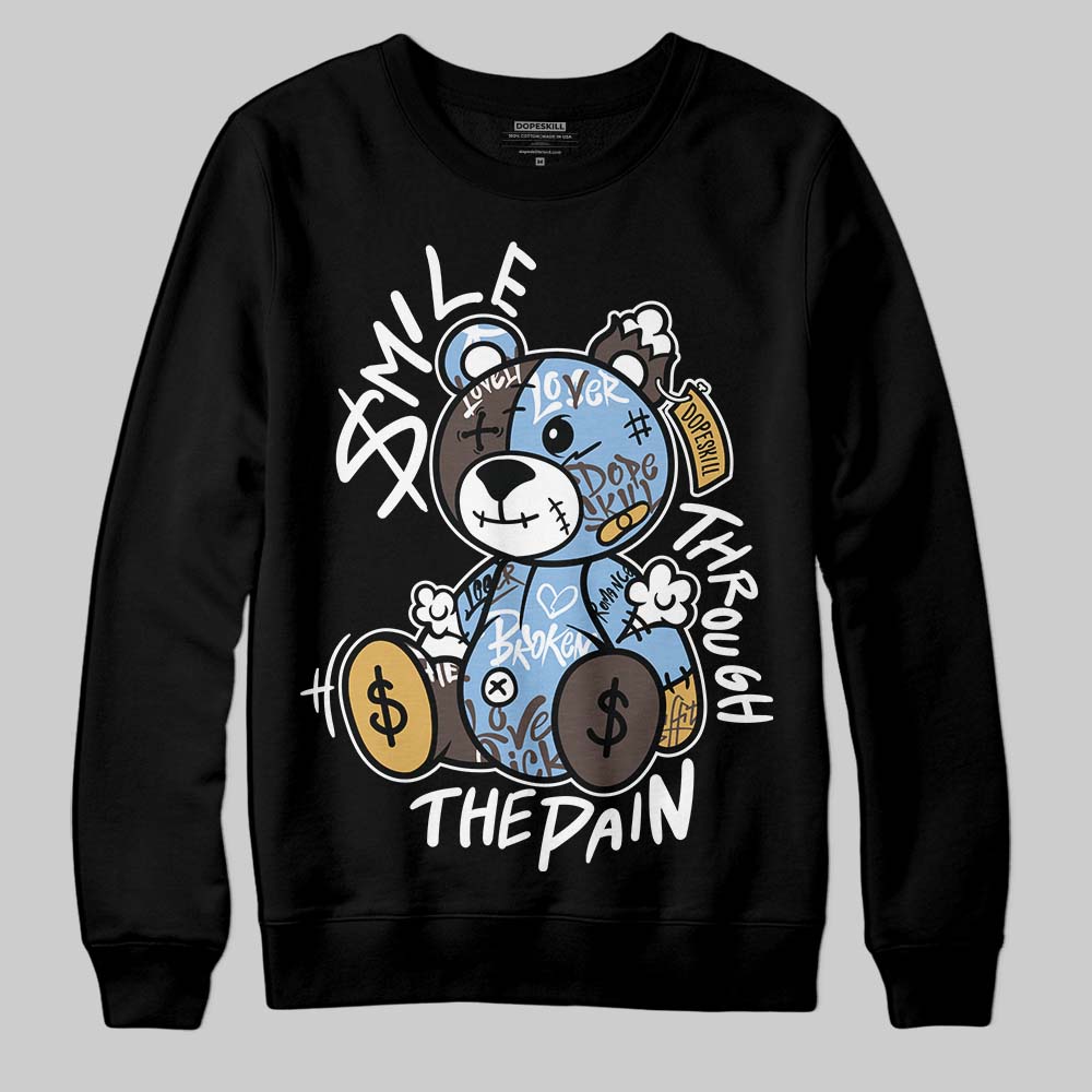 Handball Spezial Light Blue DopeSkill Sweatshirt Smile Through The Pain Graphic