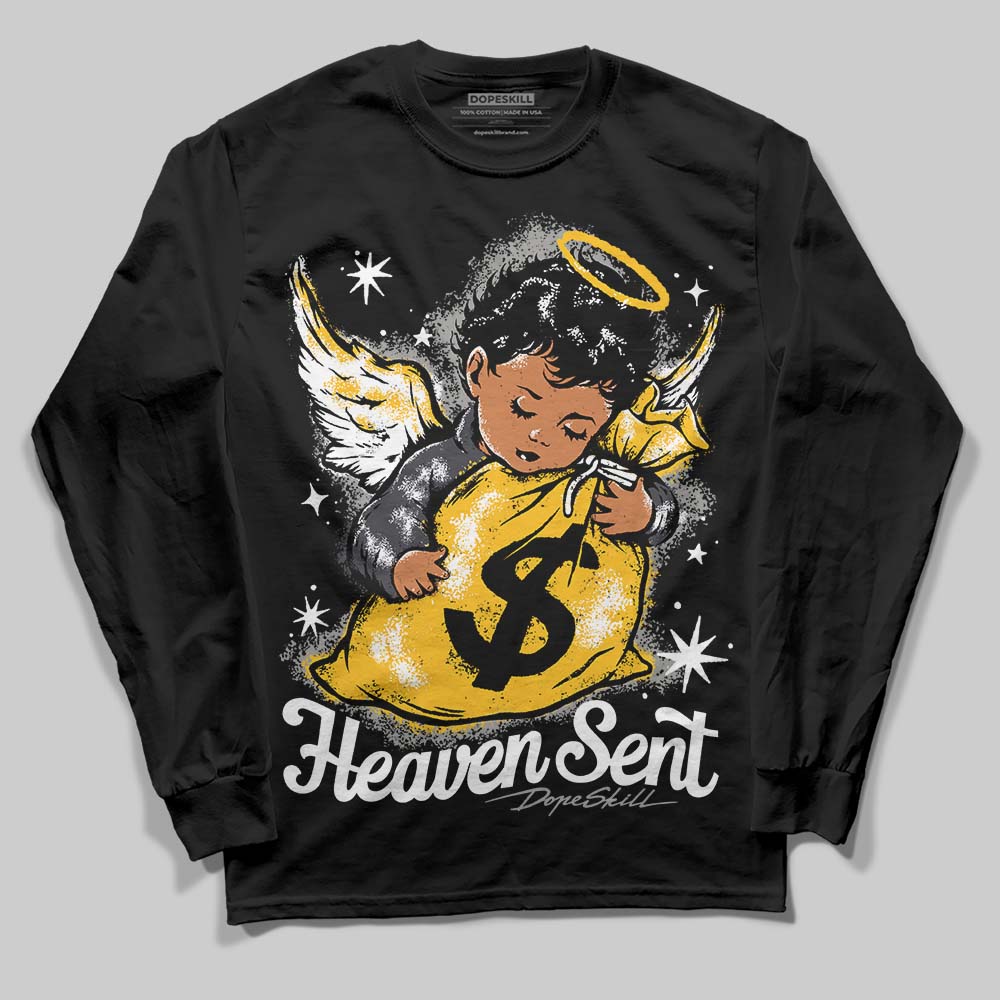 Black Cat 3s DopeSkill Long Sleeve T-Shirt Heaven Sent Graphic